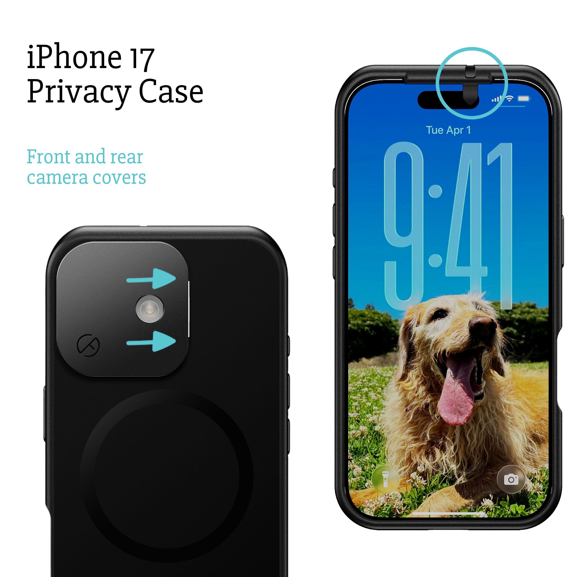 iPhone 17 privacy case with camera cover and lens protector – Spy-Fy