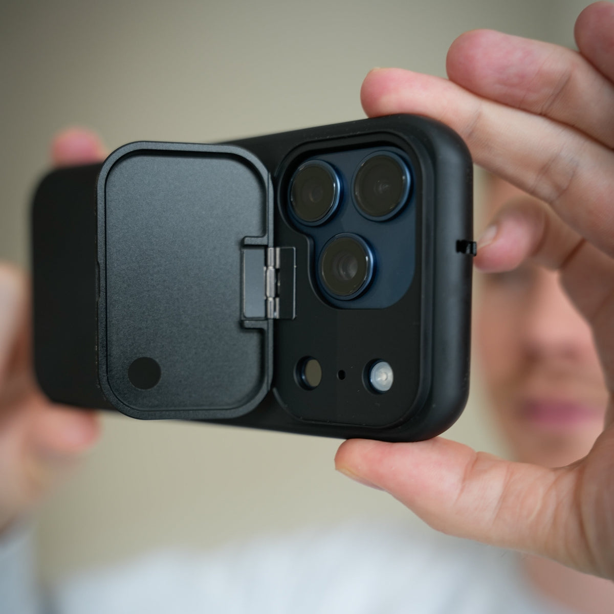 iPhone 17 privacy case with camera cover by Spy-Fy